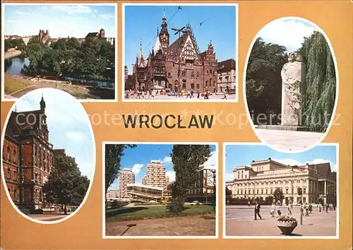 Wroclaw Ratusz Muzeum Miasta Wroclawia Muzeum Medalierstwa Muzeum Narodowe Fragment placu Grunwaldzkiego Opera Kat. Wroclaw Breslau
