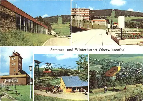 Oberwiesenthal Erzgebirge Hallenbad Fichtelberg Wetterwarte Fichtelbergschwebebahn Sprungschanze Kat. Oberwiesenthal