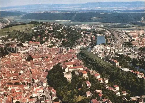 Tuebingen mit Schloss und Altstadt oesterberg und Neckartal Fliegeraufnahme Kat. Tuebingen