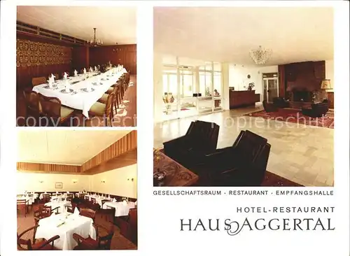 Deitenbach Hotel Restaurant Haus Aggertal Speisesaal Empfangshalle Kat. Gummersbach