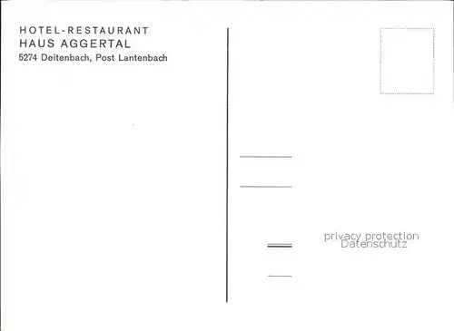 Deitenbach Hotel Restaurant Haus Aggertal Speisesaal Empfangshalle Kat. Gummersbach