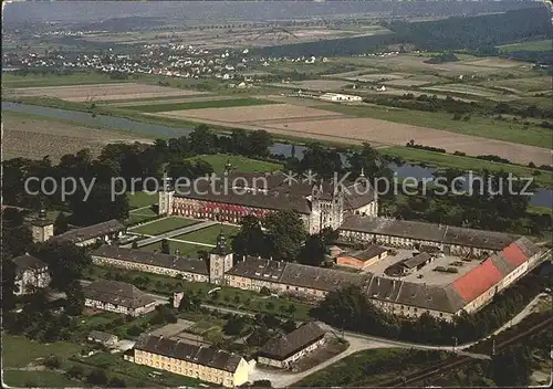 Corvey Schloss und ehem Reichsabtei Fliegeraufnahme Kat. Hoexter