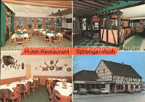 Hartegasse Hotel Restaurant Sprenger Roth Gastraeume Bar Kat. Lindlar