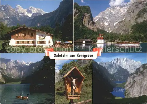 Koenigssee Gaststaette Saletalm Seepanorama Enten Wegekreuz Totalansicht