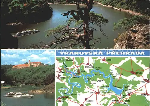 Vranov nad Dyji Vranovska Prehrada Pohled z Novakovy skaly Hrad Bitov Kat. Frain Thaya