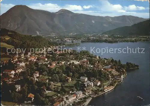 Tegernsee mit Wallberg und Blaubergen Fliegeraufnahme Kat. Tegernsee