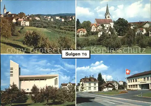 Sulgen Bischofszell Teilansicht Kirchen Gemeindehaus Kat. Sulgen