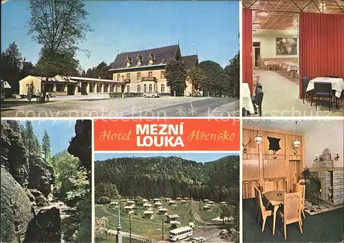 Hrensko Hotel Mezni Louka Jidelna Tiche Soutesky Chatovy tabor na Mezni louce Klubovna Kat. Herrnskretschen