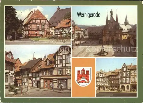 Wernigerode Harz Klintgasse Rathaus Markt Kleinstes Haus Breite Strasse Kat. Wernigerode