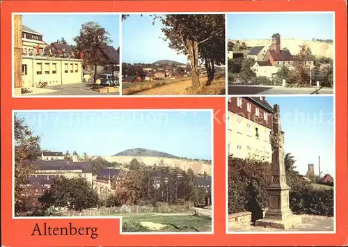 Altenberg Dippoldiswalde HO Gaststaette Knappensaal Geisingberg Bergbau Schauanlage Postmeilensaeule Kat. Altenberg
