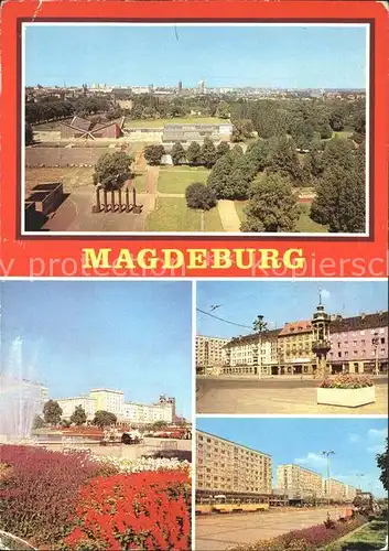 Magdeburg Kulturpark Rotehorn Wilhelm Pieck Allee Alter Markt Karl Marx Strasse Kat. Magdeburg