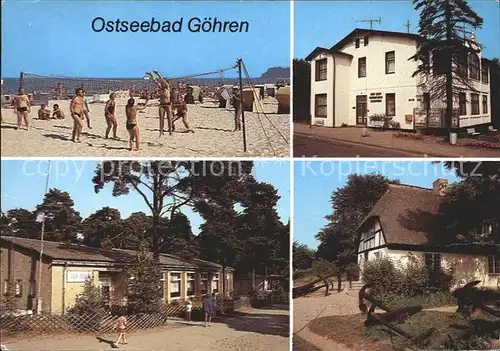 Goehren Ruegen Strandpartie Rat der Gemeinde HO Gaststaette Zur Duene Heimatmuseum Moenchgut Kat. Goehren Ostseebad Ruegen