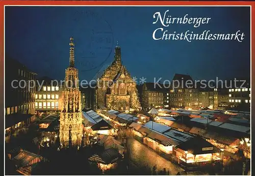 Nuernberg Christkindlesmarkt Dom Rathaus Kat. Nuernberg