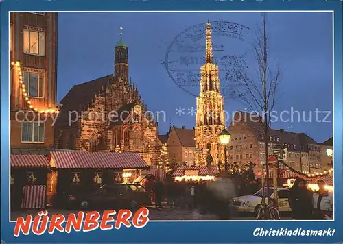Nuernberg Christkindlesmarkt mit Dom Kat. Nuernberg