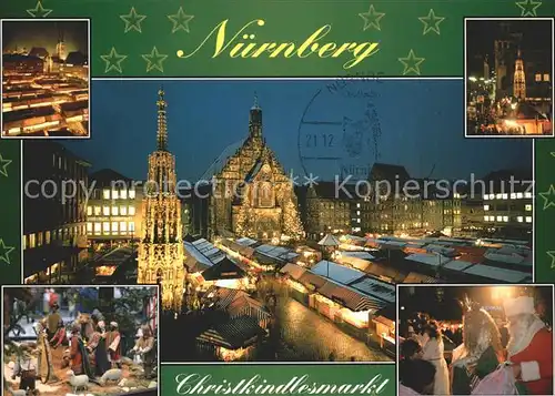 Nuernberg Christkindlesmarkt Dom Rathaus Krippe Nikolaus Kat. Nuernberg