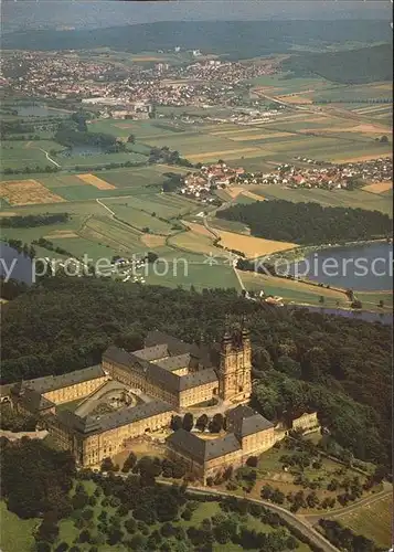 Schloss Banz Kloster Banz und Hotel Schlossgasthof Fliegeraufnahme Kat. Bad Staffelstein