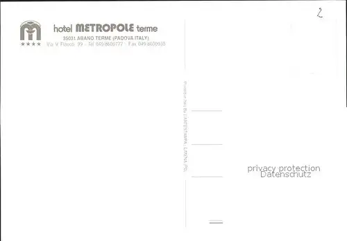 Abano Terme Hotel Metropole Terme Fliegeraufnahme Kat. Abano Terme