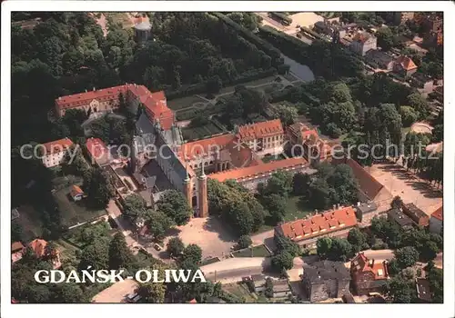 Oliwa Katedra Gotycka Klasztor Palace Opatow Fragmenty Parku Fliegeraufnahme Kat. Oliva Westpreussen