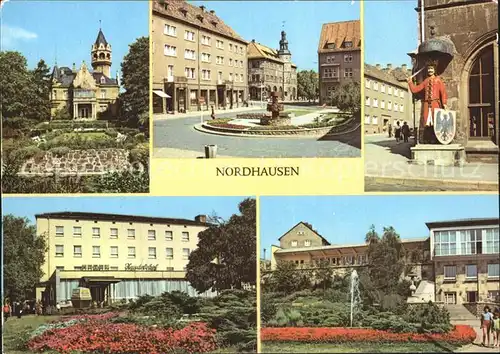 Nordhausen Thueringen Meyenburgmuseum Lutherplatz Roland HO Hotel Handelshof HOG Stadtterrasse Kat. Nordhausen Harz