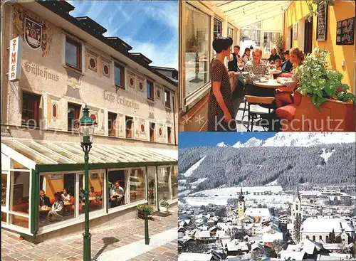 Schladming Obersteiermark Teilansicht Cafe Bar Pension Erlbacher Gaststube Kat. Schladming