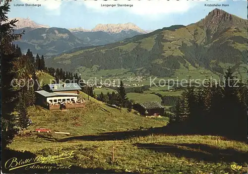 Going Wilden Kaiser Tirol Blattls Berggasthof am Astenberg mit Loferer und Leoganger Steinberge Kitzbueheler Horn Kat. Going am Wilden Kaiser