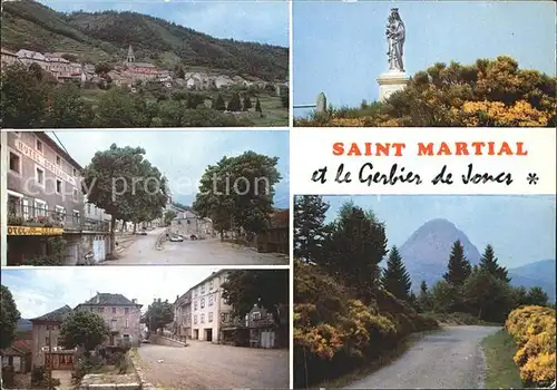 Saint Martial Ardeche et le Mont Gerbier de Jones Vue partielle Kat. Saint Martial