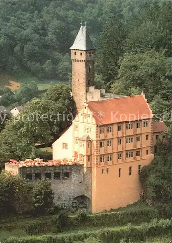 Hirschhorn Neckar Fliegeraufnahme Schloss Hirschhorn Kat. Hirschhorn (Neckar)