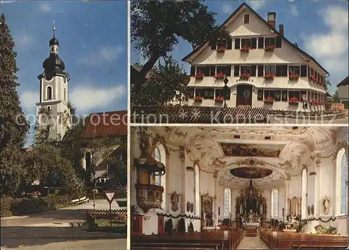 Scheidegg Allgaeu Pfarrkikrche Sankt Gallus Rathaus Kat. Scheidegg