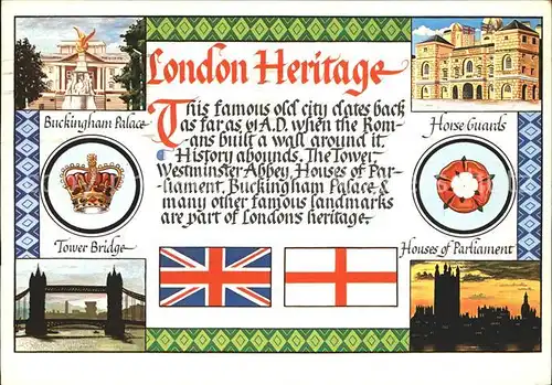 London Buckigham Palace Horse Guards Tower Bridge Kat. City of London