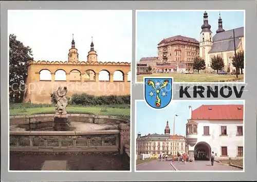 Krnov Stadtmauer Brunnen Kirche  Stadttor Kat. Krnov