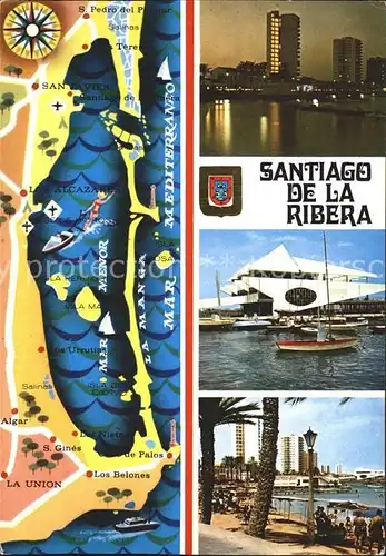 Murcia Santiago de la Ribera Strand Karte Kat. Murcia
