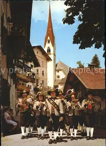 Hippach Dorfstrasse Blaeserkapelle Kat. Hippach