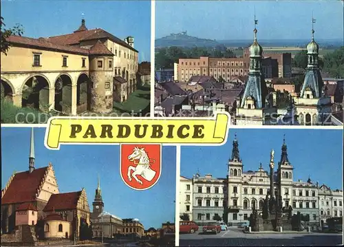 Pardubice Pardubitz Zamek Pohled na Kunetickou horu Kat. Pardubice