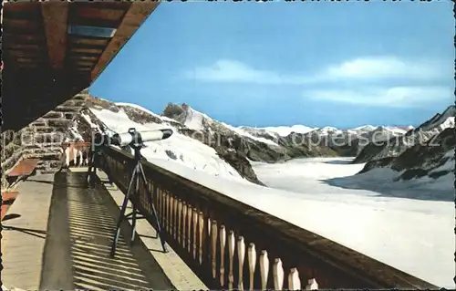 Jungfraujoch Berghaus Galerie und Aletschgletscher Kat. Jungfrau