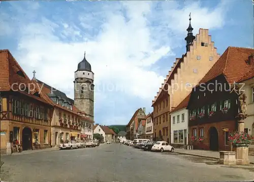 Weismain Strassenpartie mit Kirche Kat. Weismain