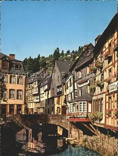 Monschau Altstadt mit Rur Kat. Monschau