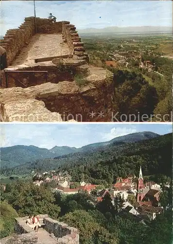 Badenweiler Blick von Burgruine Kat. Badenweiler