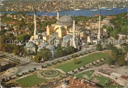 Istanbul Constantinopel Fliegeraufnahme Aya Sofya Camii Kat. Istanbul