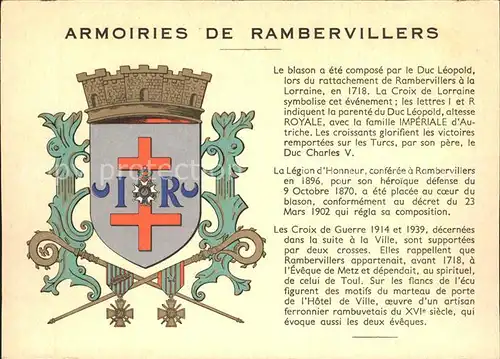 Rambervillers Wappen Kat. Rambervillers