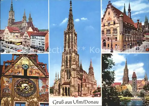 Ulm Donau Muenster und Altstadt Kat. Ulm