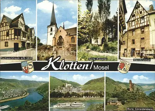 Klotten Seits Kapelle Weinbrunnen Burg Coraidelstein  Kat. Klotten
