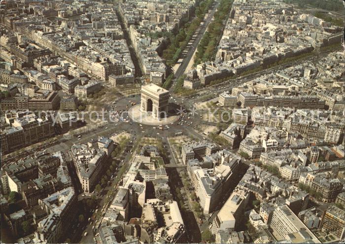 Paris Fliegeraufnahme Arc De Triomphe Place Charles De Gaulle Kat Paris Nr Kg88572 Oldthing Ansichtskarten Paris