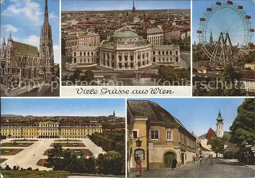 Wien Stephansdom Prater Schloss Schoenbrunn Grinzing Kat. Wien
