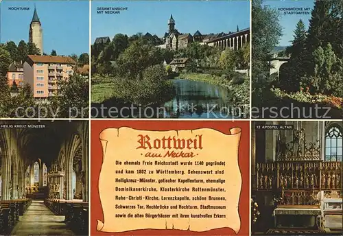 Rottweil Neckar Hochturm Neckar Muenster  Kat. Rottweil