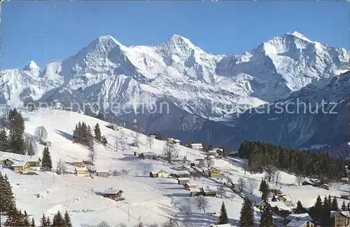 Beatenberg Waldegg Finseraarhorn Eiger Moench Jungfrau  Kat. Beatenberg