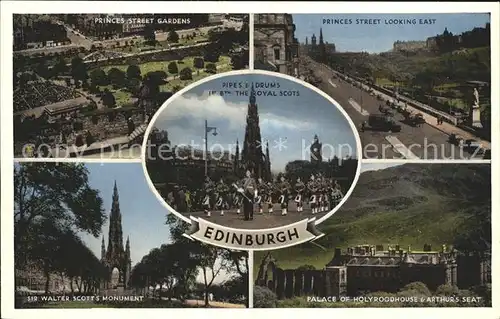 Edinburgh Sir Walter Scott Monument Pipes Drums  Kat. Edinburgh