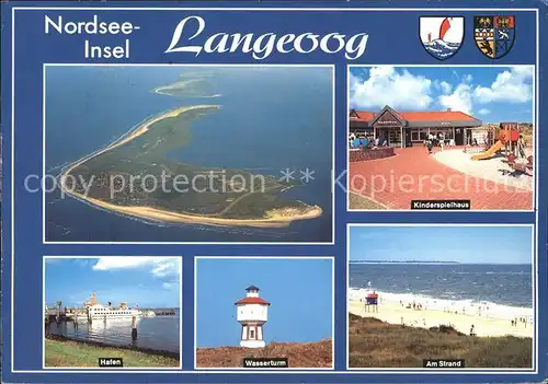 Langeoog Nordseebad Kinderspielhaus Hafen Wasserturm Strand  Kat. Langeoog