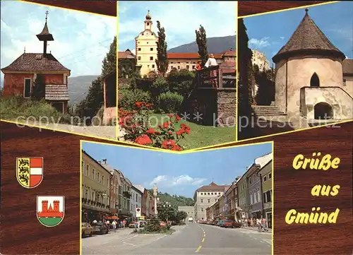 Gmuend Kaernten Strassenmotiv Kirche  Kat. Gmuend in Kaernten