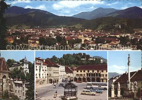 Bruck Mur Floning Chor Minoritenkirche Schlossberg Uhrturm  Kat. Bruck an der Mur