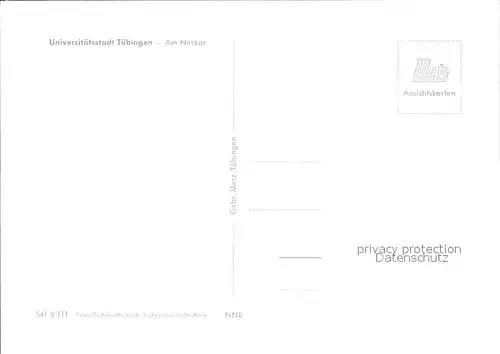 Tuebingen Neckarpartie Kat. Tuebingen